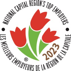 Le logo des meilleurs employeurs de la région de la capitale nationale pour l'année 2022