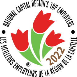 Le logo des meilleurs employeurs de la région de la capitale nationale pour l'année 2022