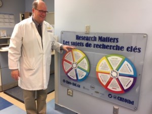 Dr. David Mack with the wheels of research