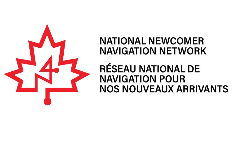 N4 logo, a maple leaf with the text "National Newcomer Navigation Network" to the left