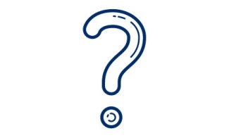 Cartoon blue question mark