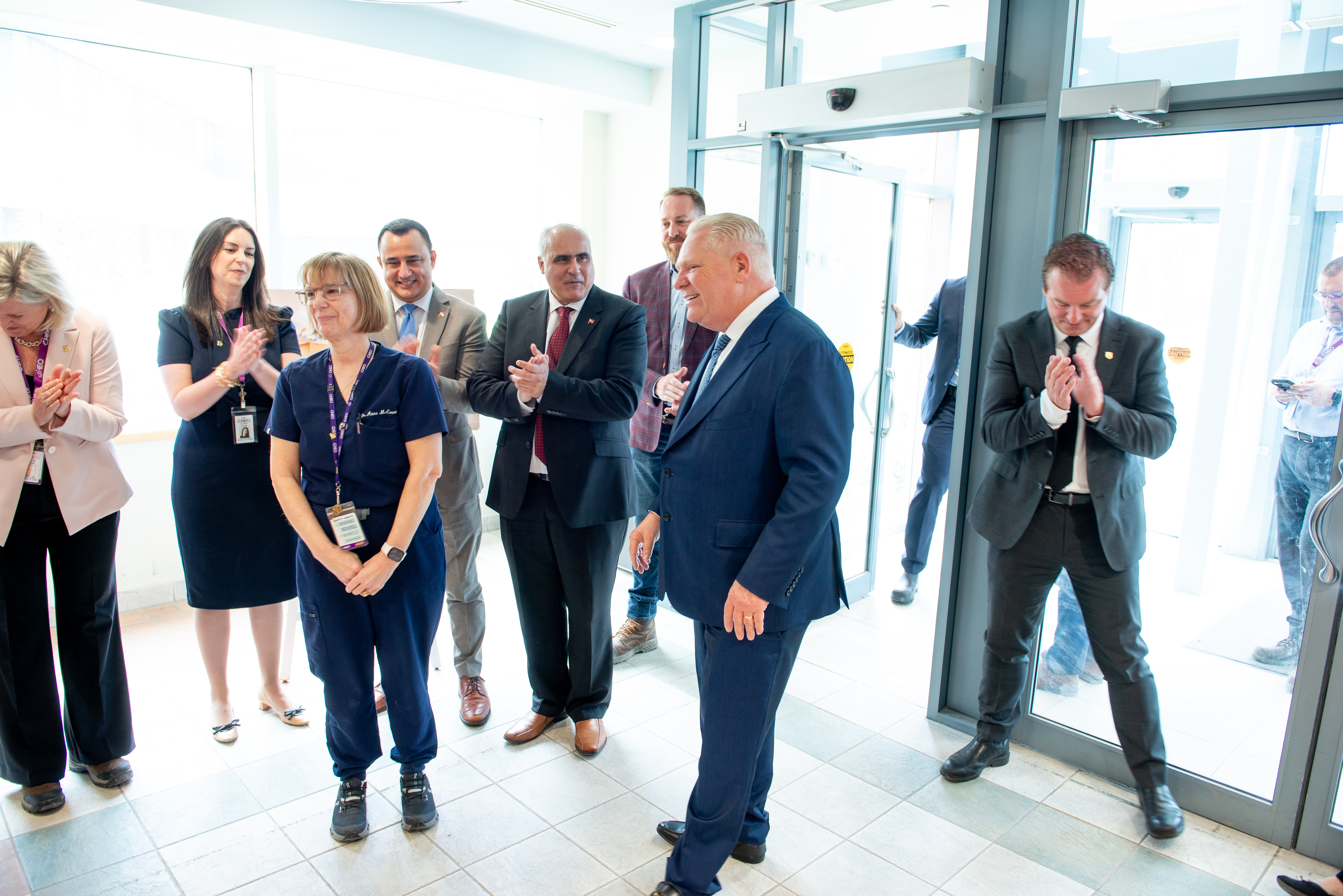 cheo leaders with ontario premier doug ford in lobby