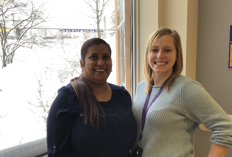 Dr Suntharalingam and Emily Smith