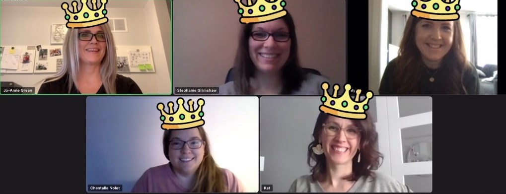 Group photo on Zoom of the COVID Safety Queens