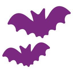Cartoon purple bats