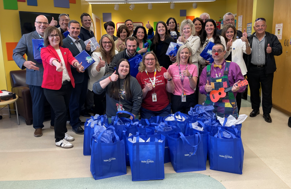 child life specialists pose with make-a-wish canada board of directors