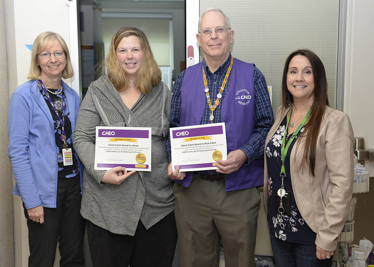 Volunteer and mother receiving safety award