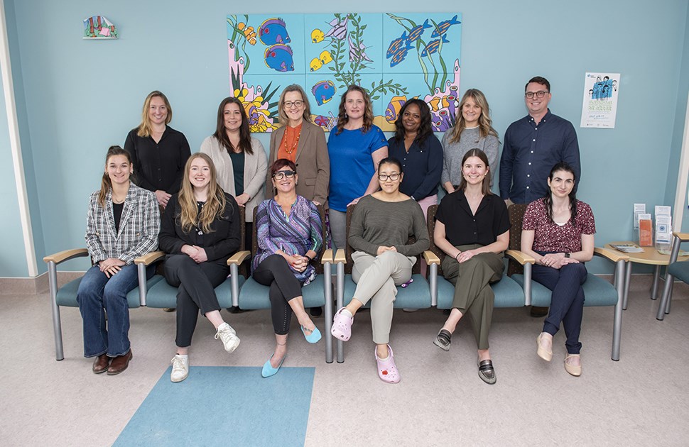 mental health workers pose for a team photo