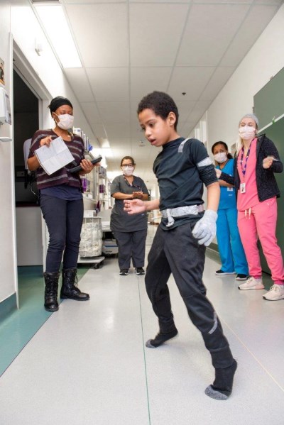 Vitaly showing off his Michael Jackson moonwalk in a CHEO hallway