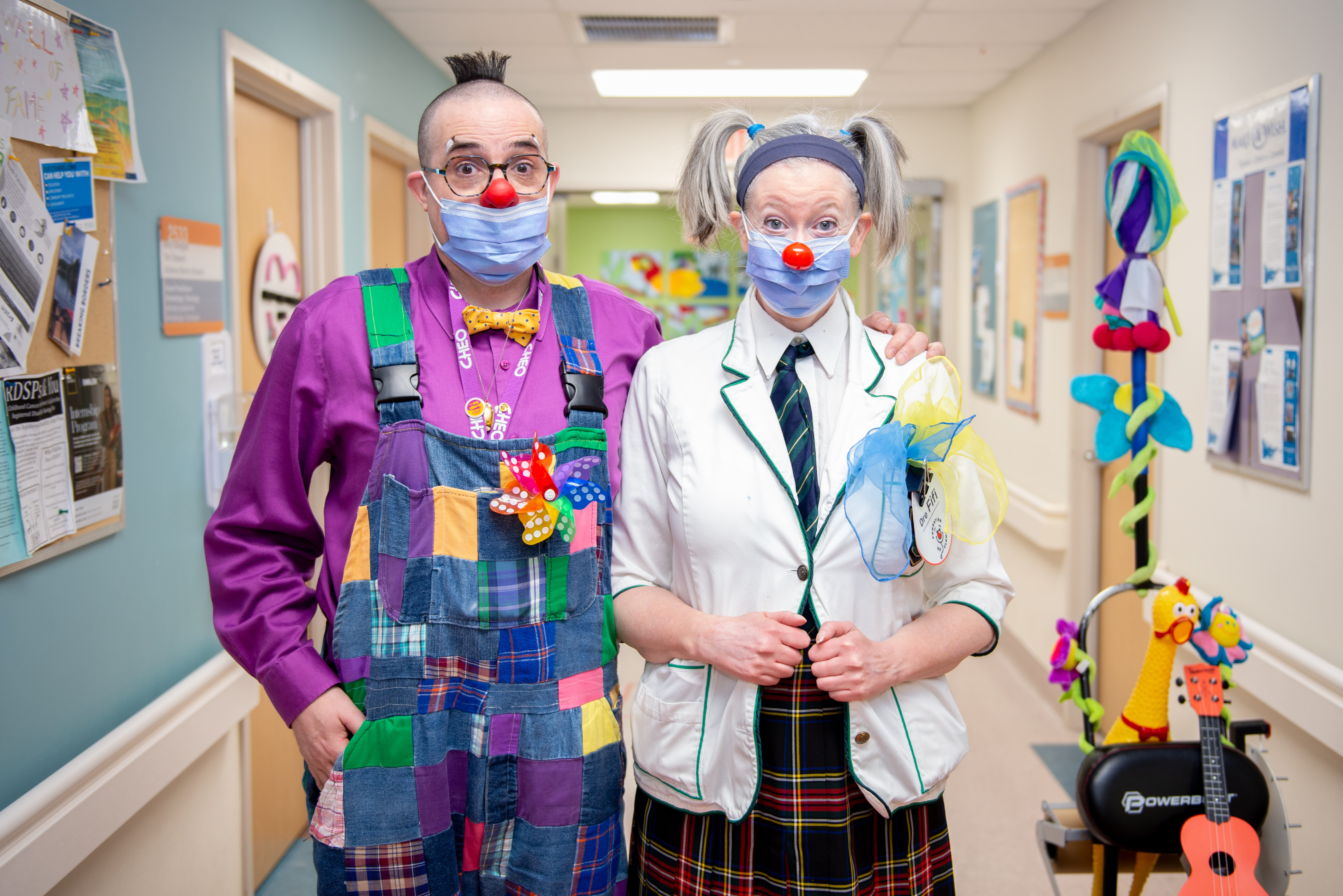 zedd the clown and other therapeutic clown pose at cheo
