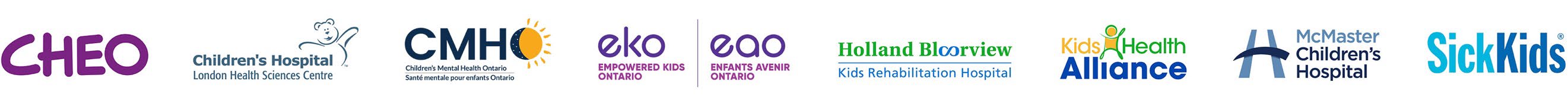 Logos des partenaires de la Children's Healthcare Coalition