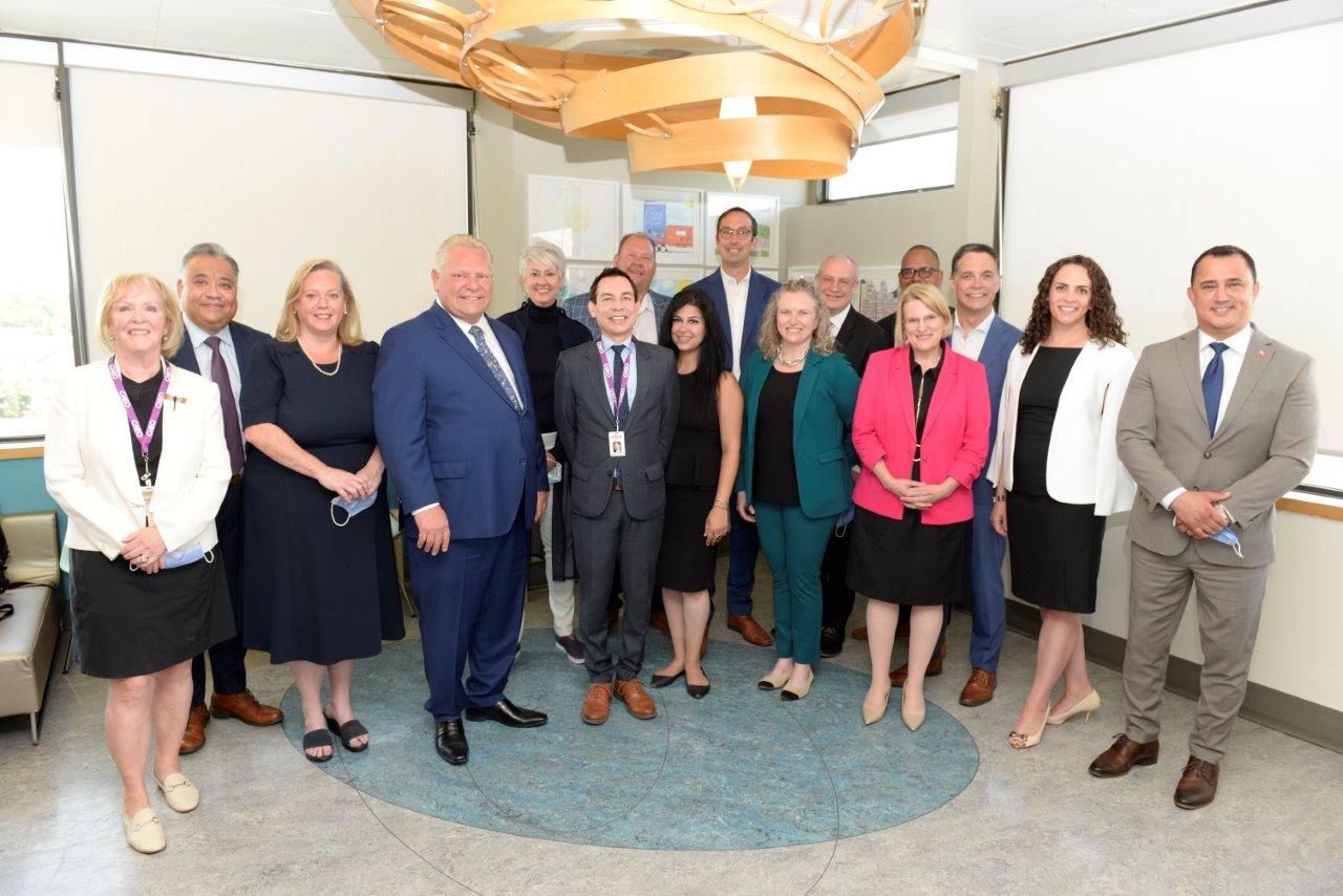 Photo of smiling leaders from Children's Healthcare Coalition with Premier Doug Ford