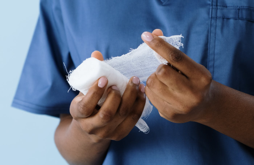 Gauze clearance for burns