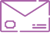 Line art of an envelop, to convey a letter being sent
