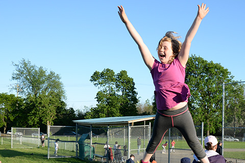 Girl jumping