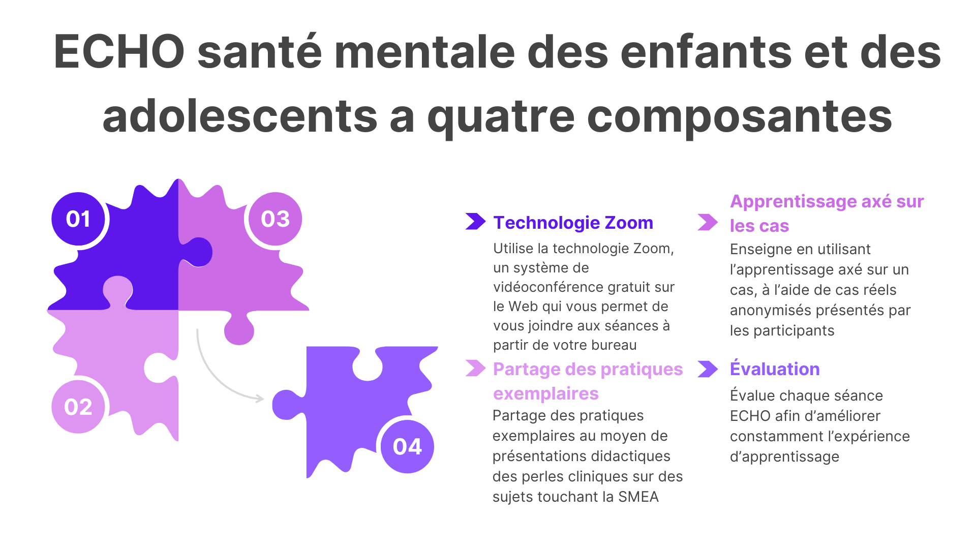 Quatre Composantes Four Puzzle Pieces
